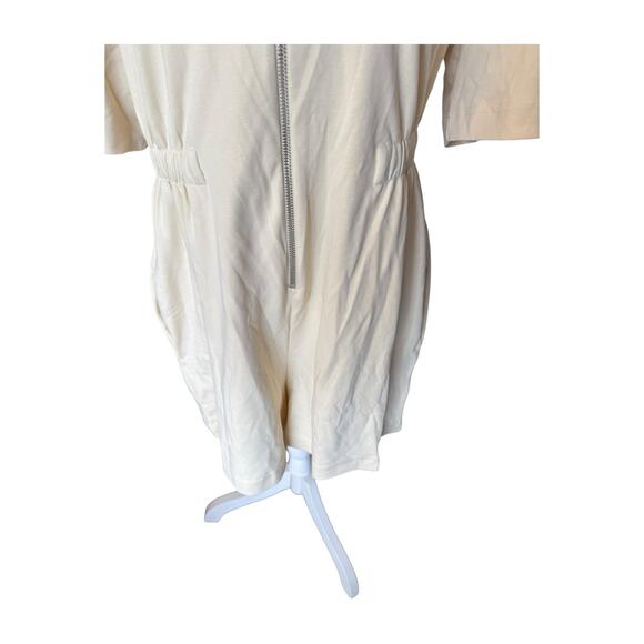 NWT Cos Zip Up Play Suit Romper Shorts Size S Beige - Picture 6 of 15